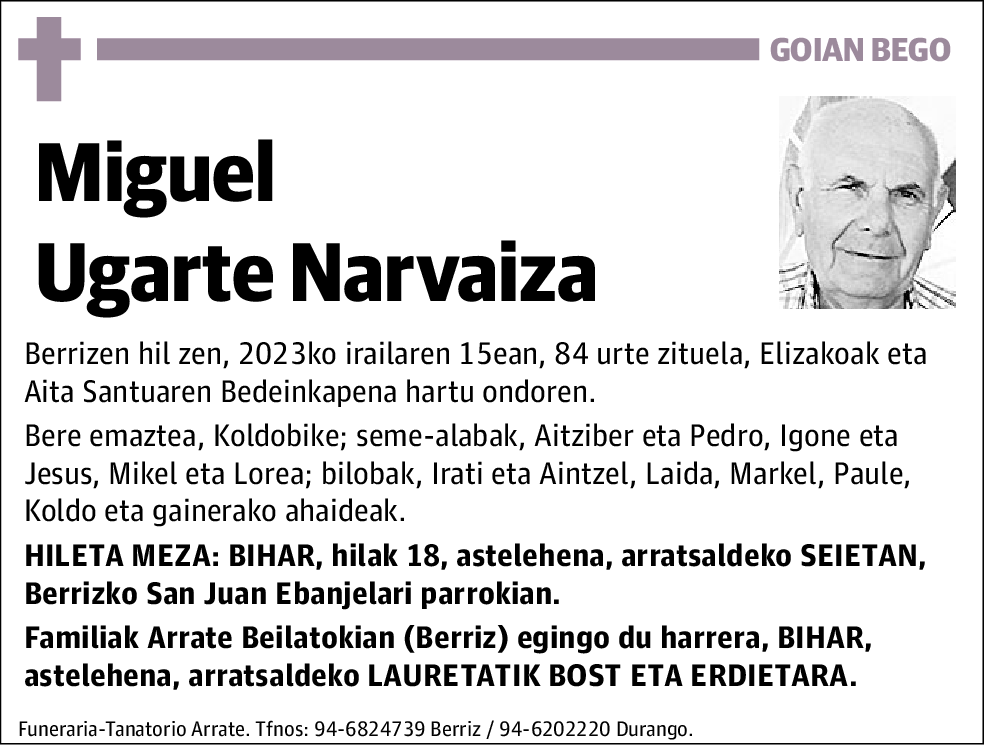 Miguel Ugarte Narvaiza