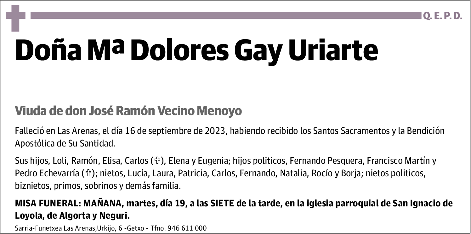 Mª Dolores Gay Uriarte