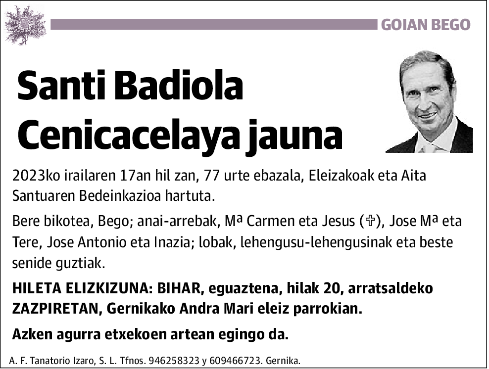 Santi Badiola Cenicacelaya