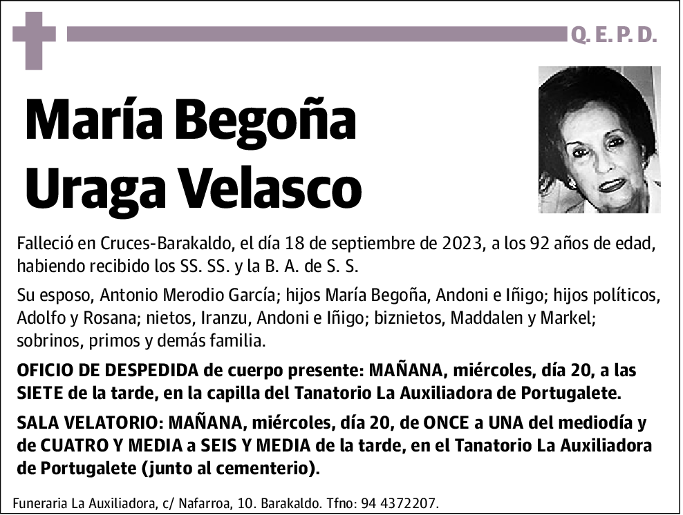 María Begoña Uraga Velasco