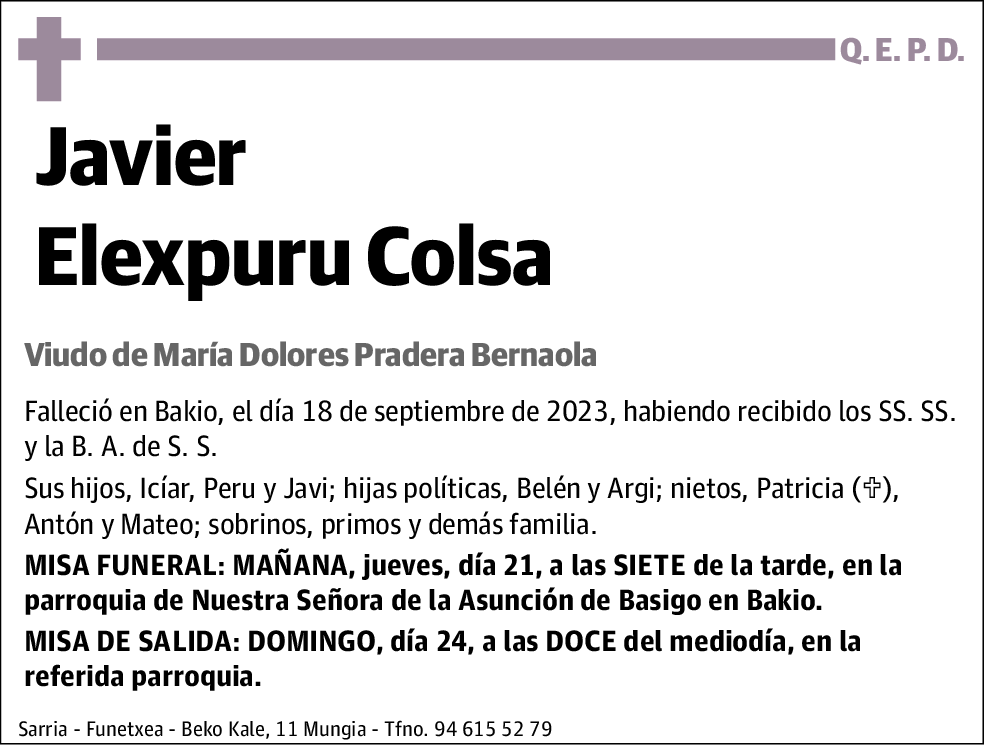 Javier Elexpuru Colsa