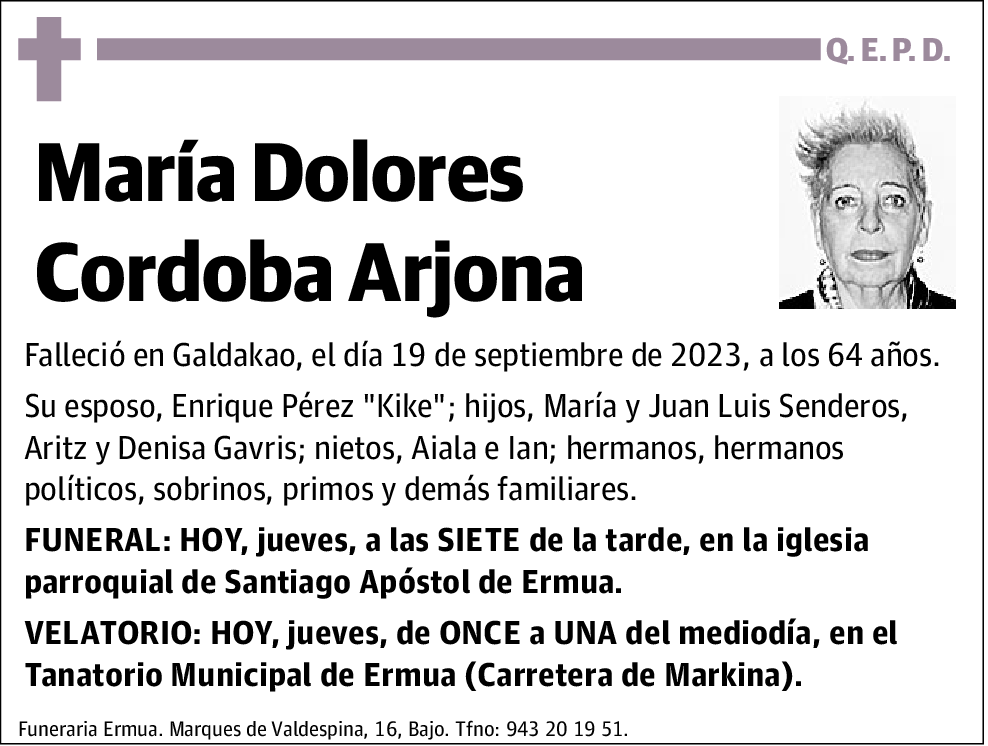 María Dolores Cordoba Arjona