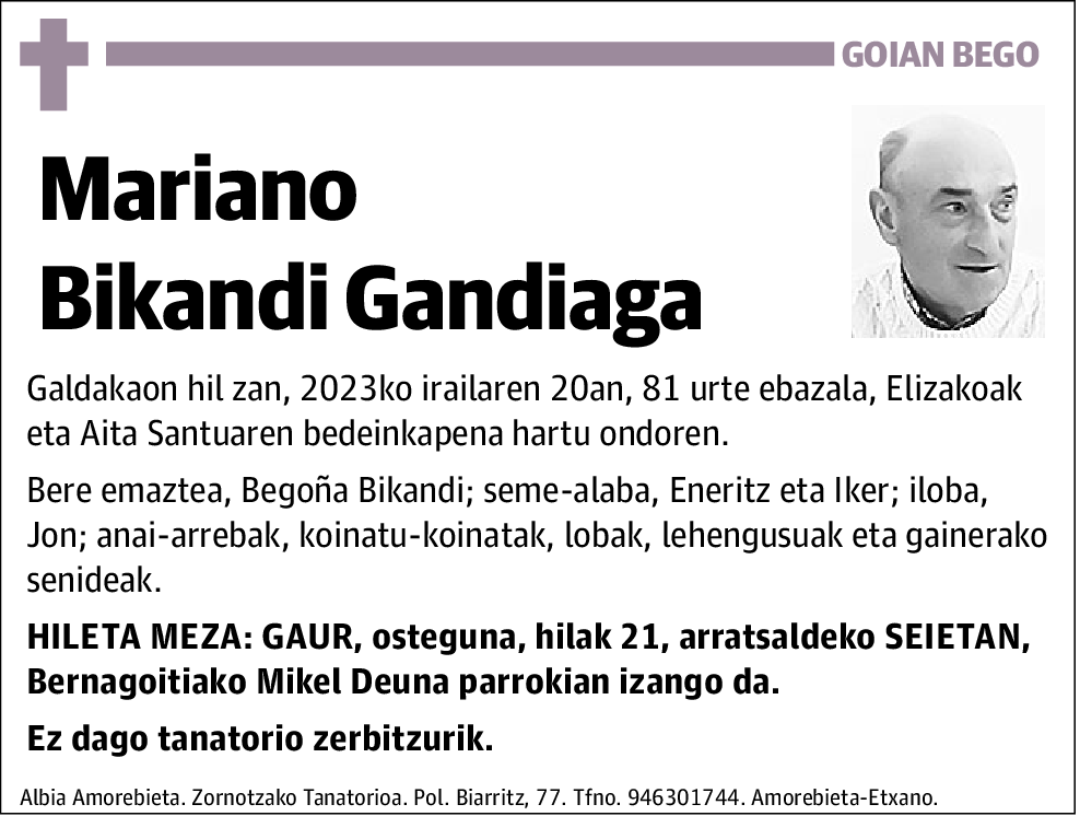 Mariano Bikandi Gandiaga