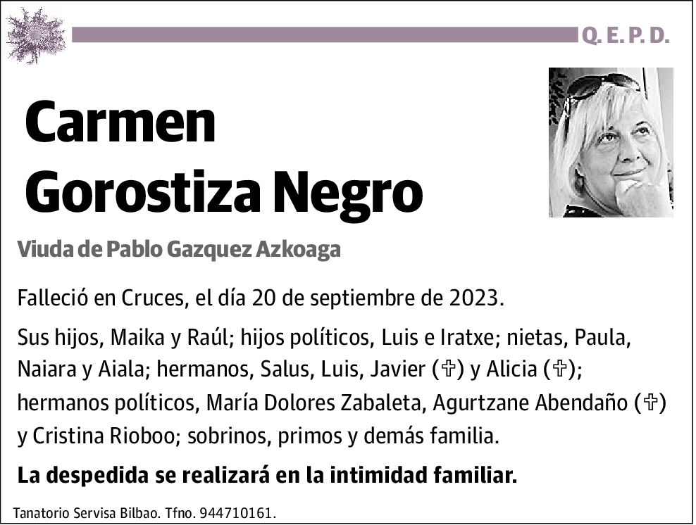 Carmen Gorostiza Negro