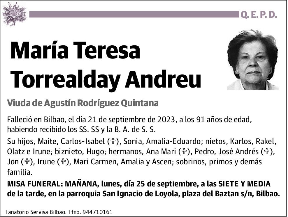 María Teresa Torrealday Andreu