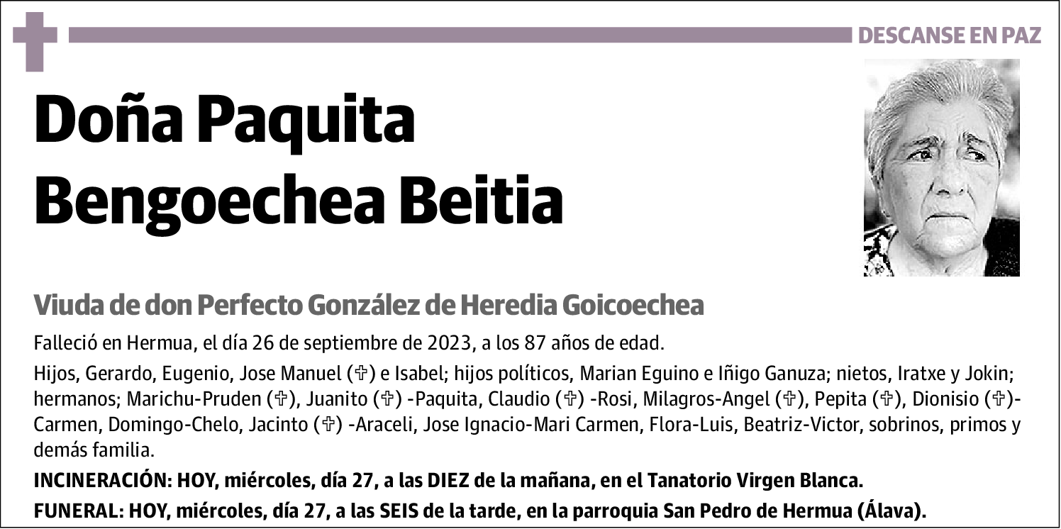 Paquita Bengoechea Beitia