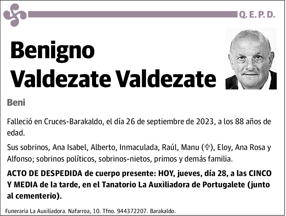 Valdezate Valdezate Benigno