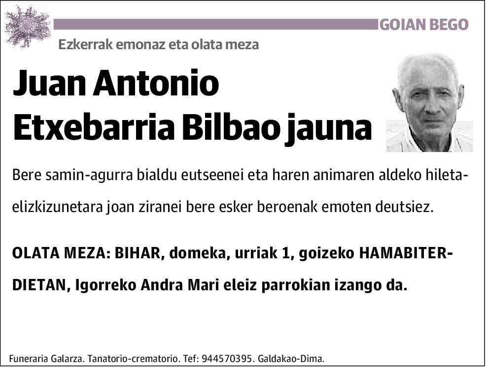 Juan Antonio Extebarria Bilbao