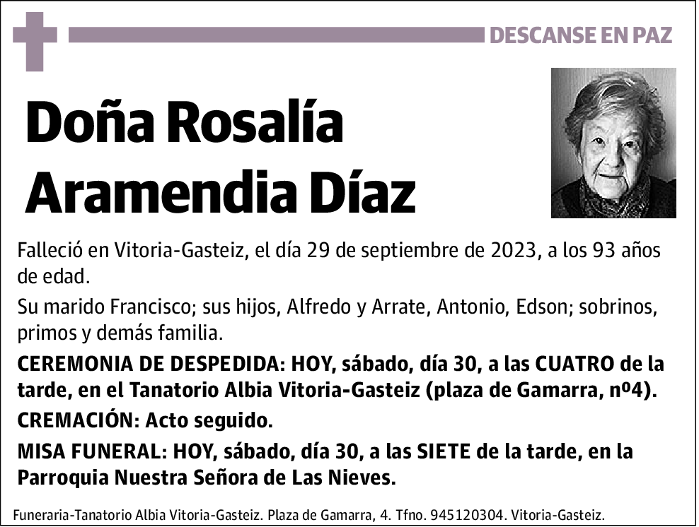 Rosalia Aramendia Diaz