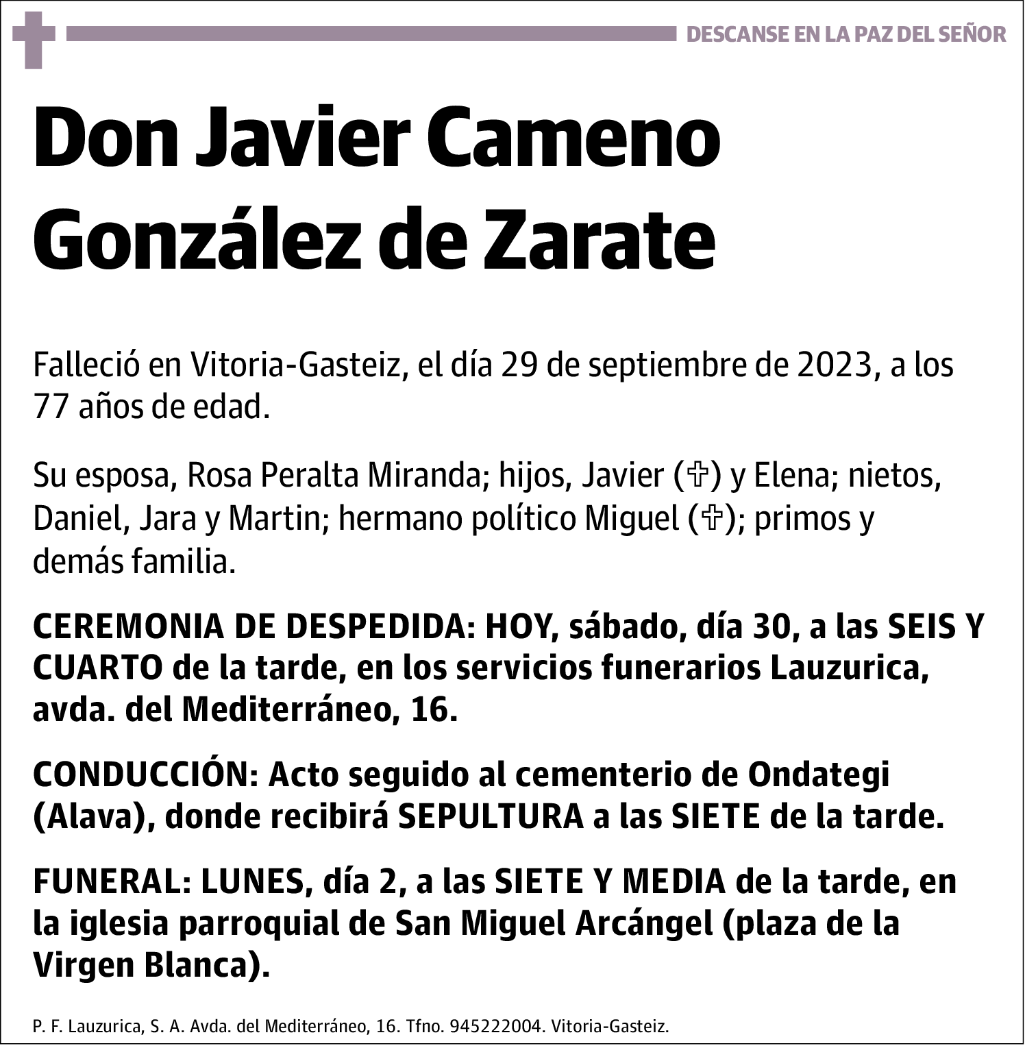 Javier Cameno Gonzalez de Zarate