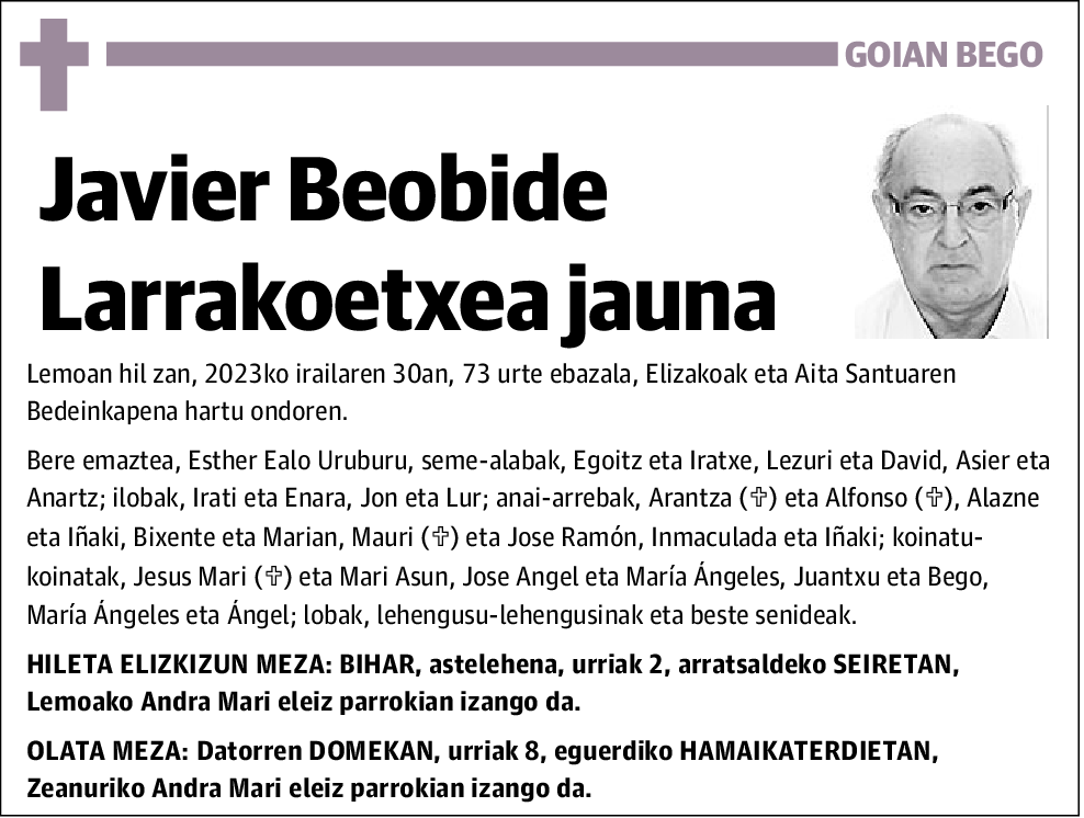 Javier Beobide Larrakoetxea