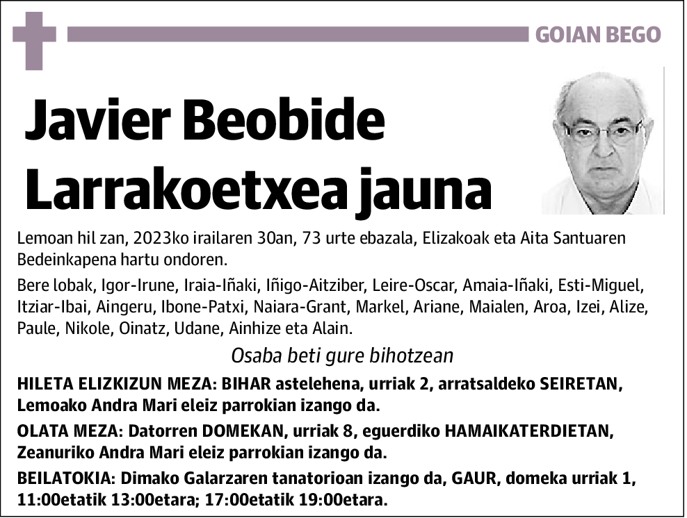 Javier Beobide Larrakoetxea