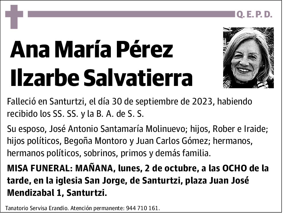 Ana María Pérez Ilzarbe Salvatierra