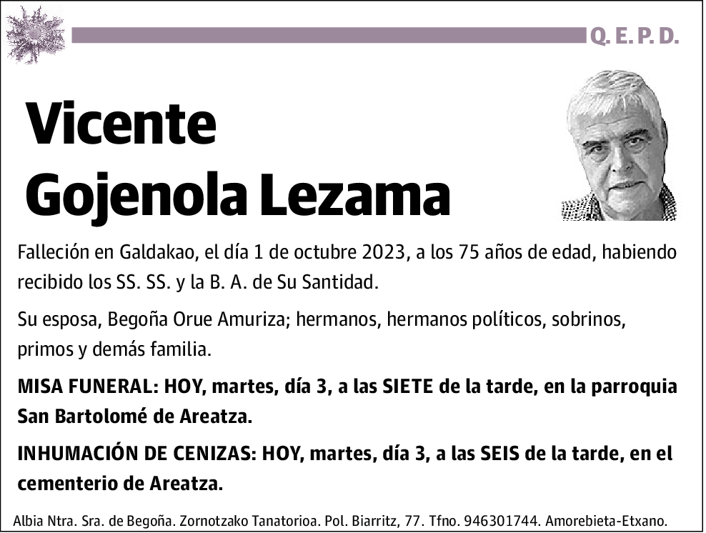 Vicente Gojenola Lezama