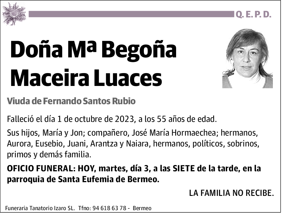 Mª Begoña Maceira Luaces