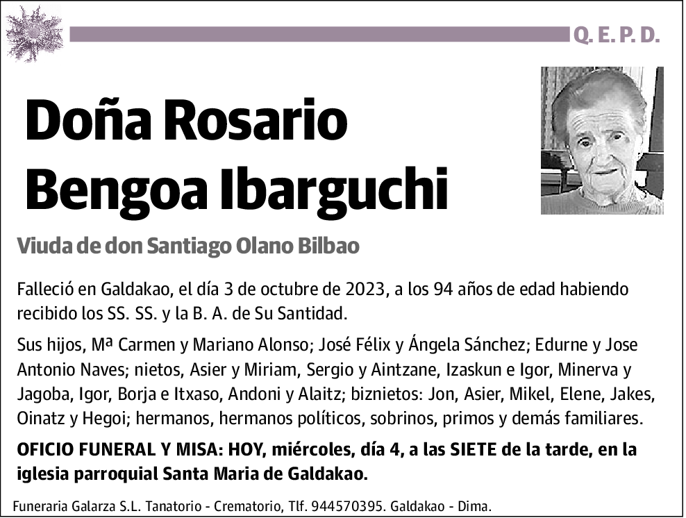 Rosario Bengoa Ibarguchi