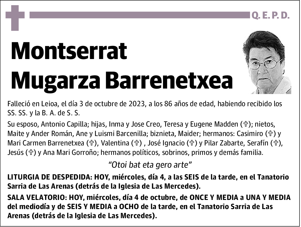 Montserrat Mugarza Barrenetxea