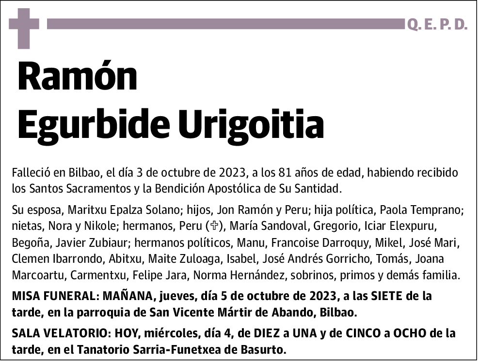 Ramón Egurbide Urigoitia