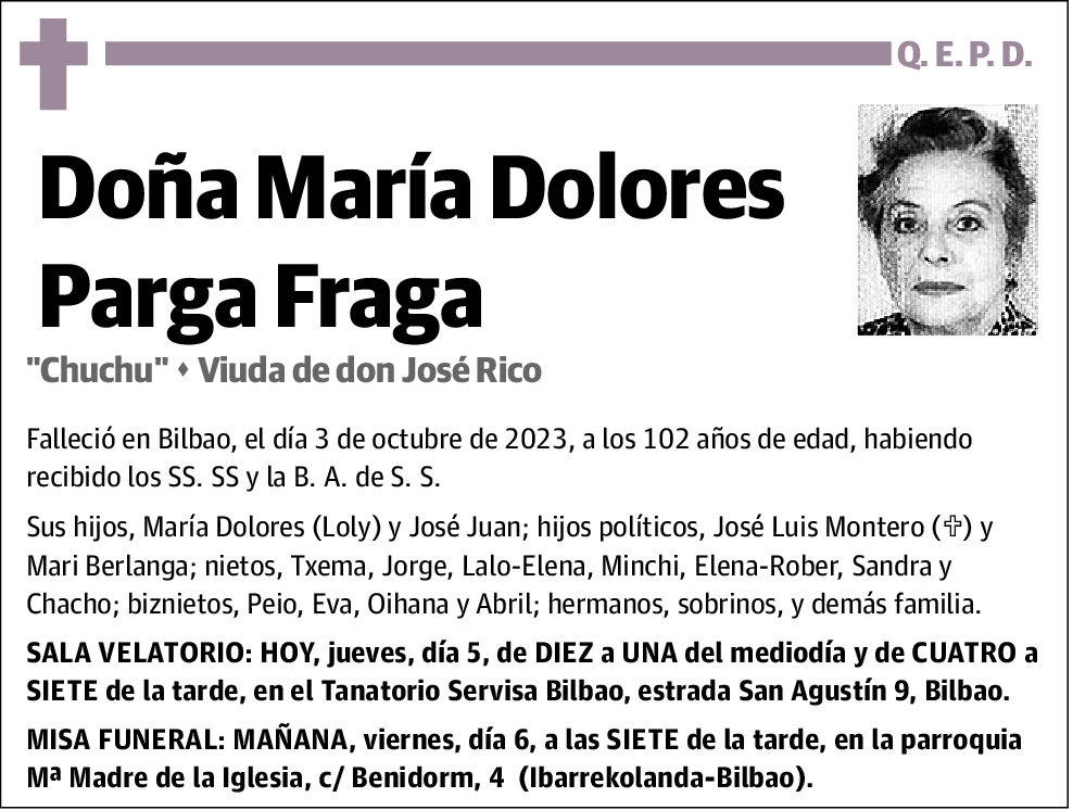 Maria Dolores Parga Fraga