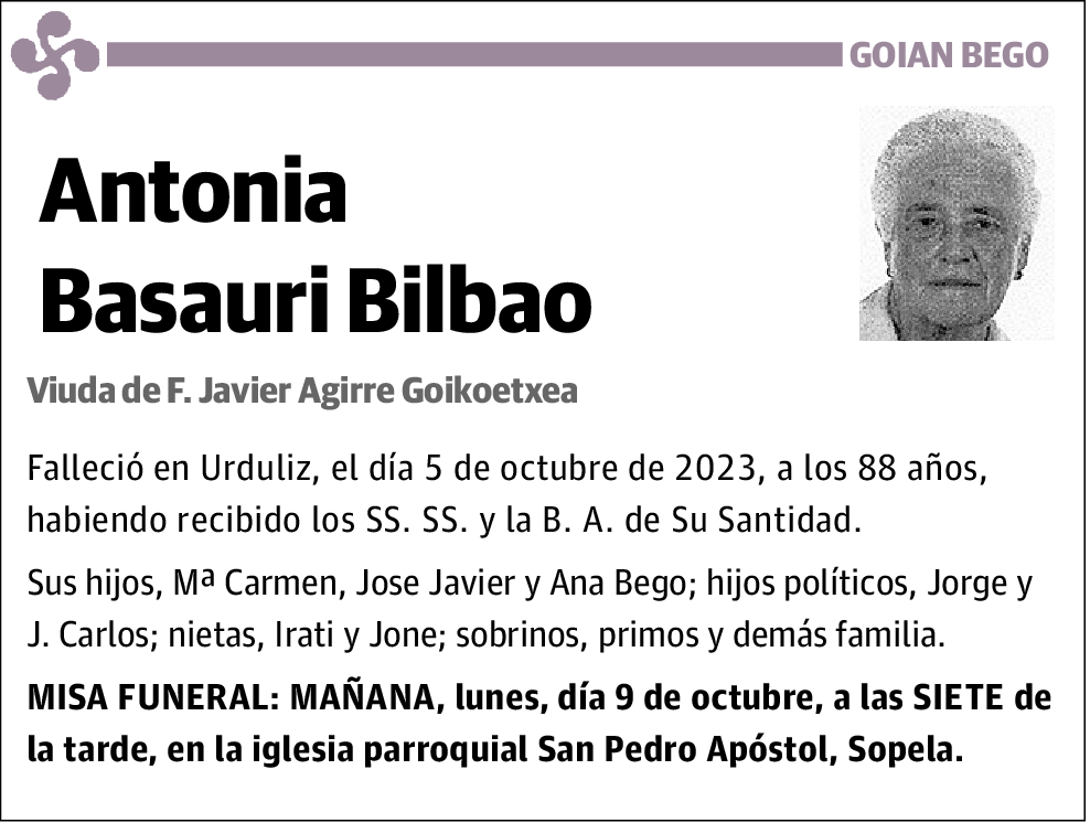 Antonia Basauri Bilbao