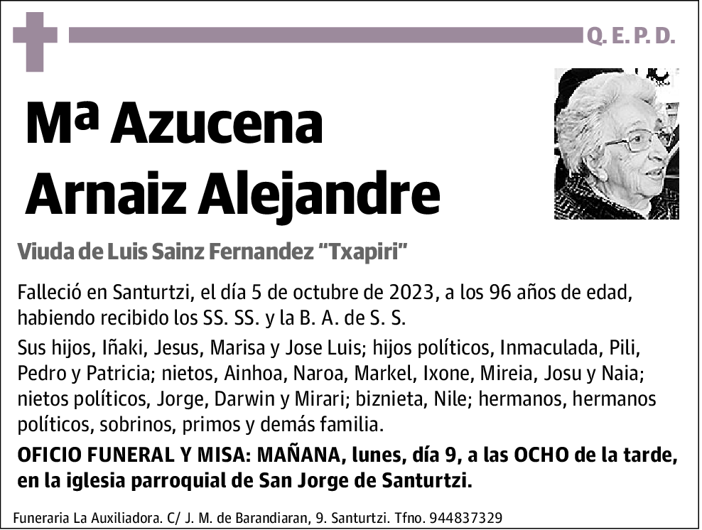 Mªazucena Arnaiz Alejandre