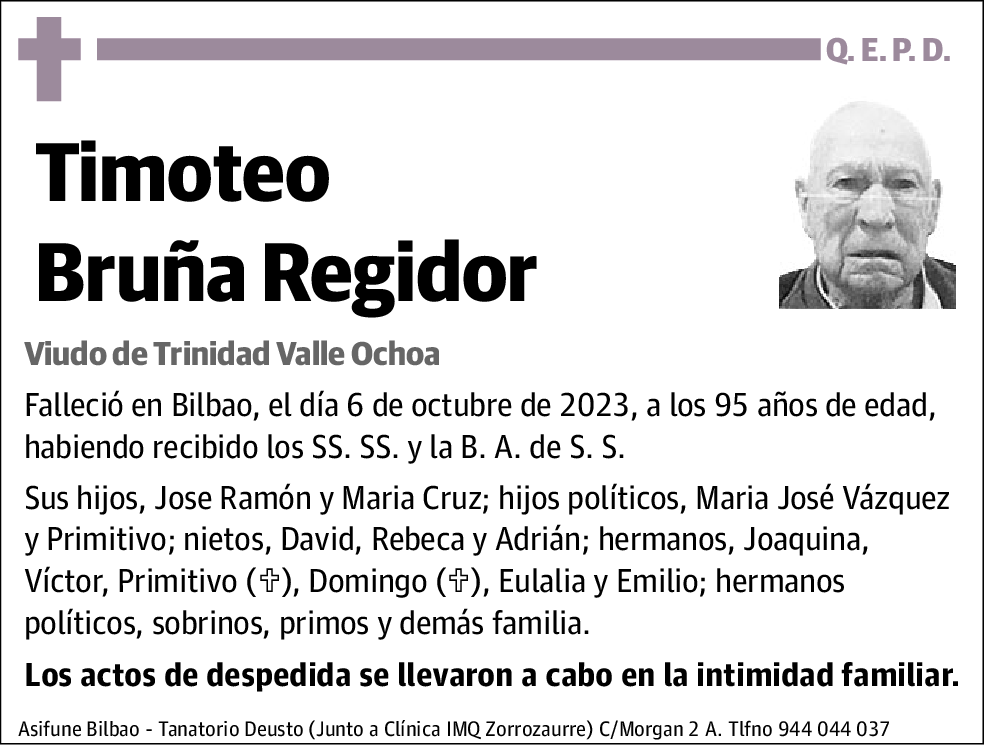 Timoteo Bruña Regidor