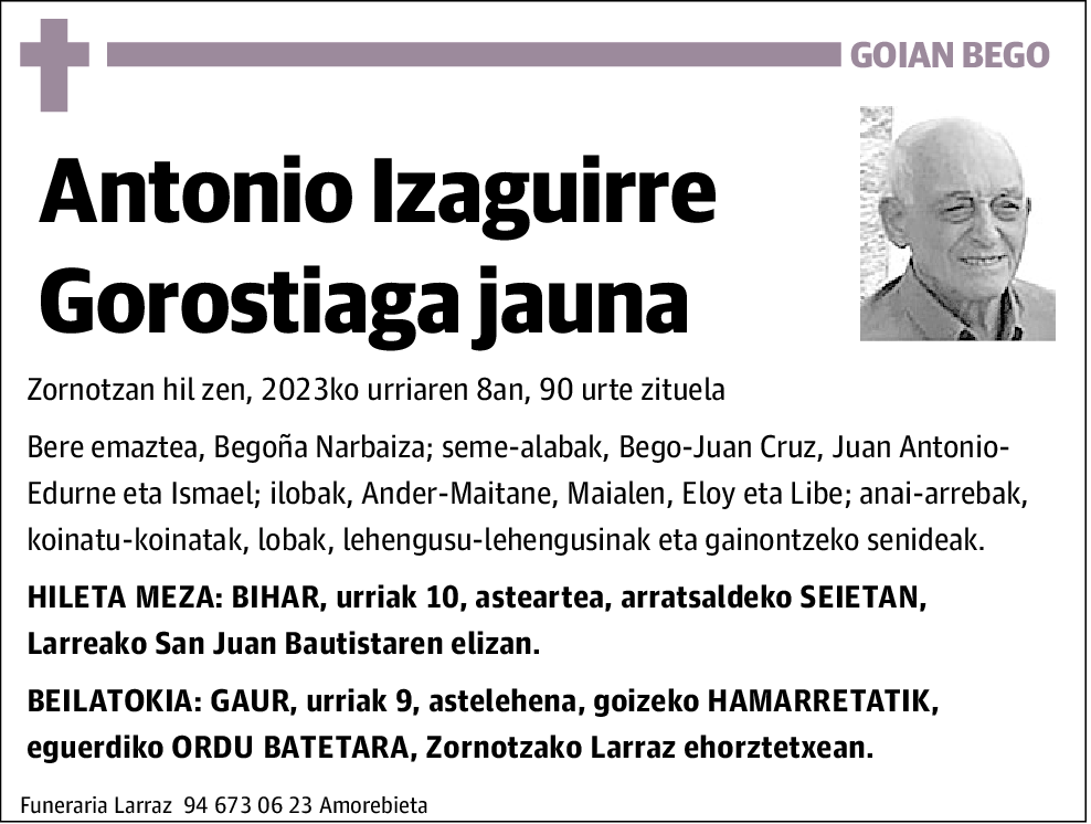 Antonio Izaguirre Gorostiaga