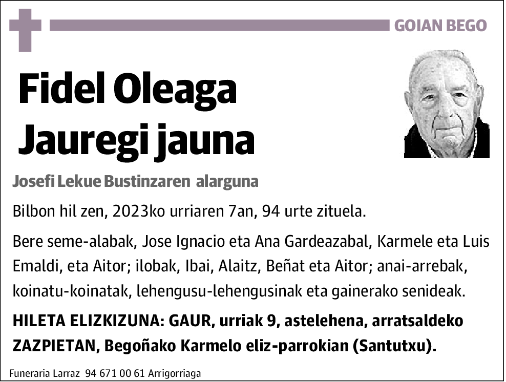 Fidel Oleaga Jauregi