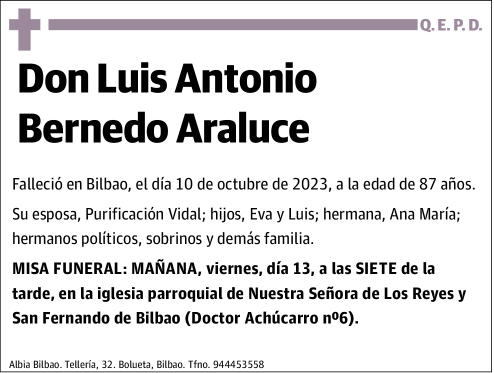 Luis Antonio Bernedo Araluce