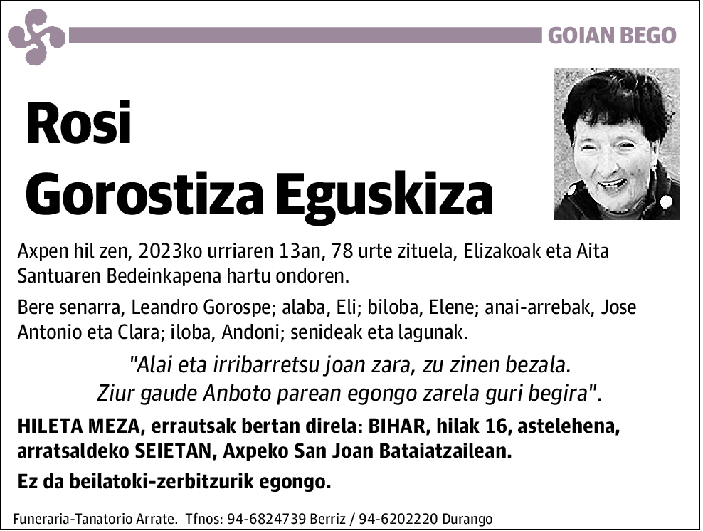 Rosi Gorostiza Eguskiza