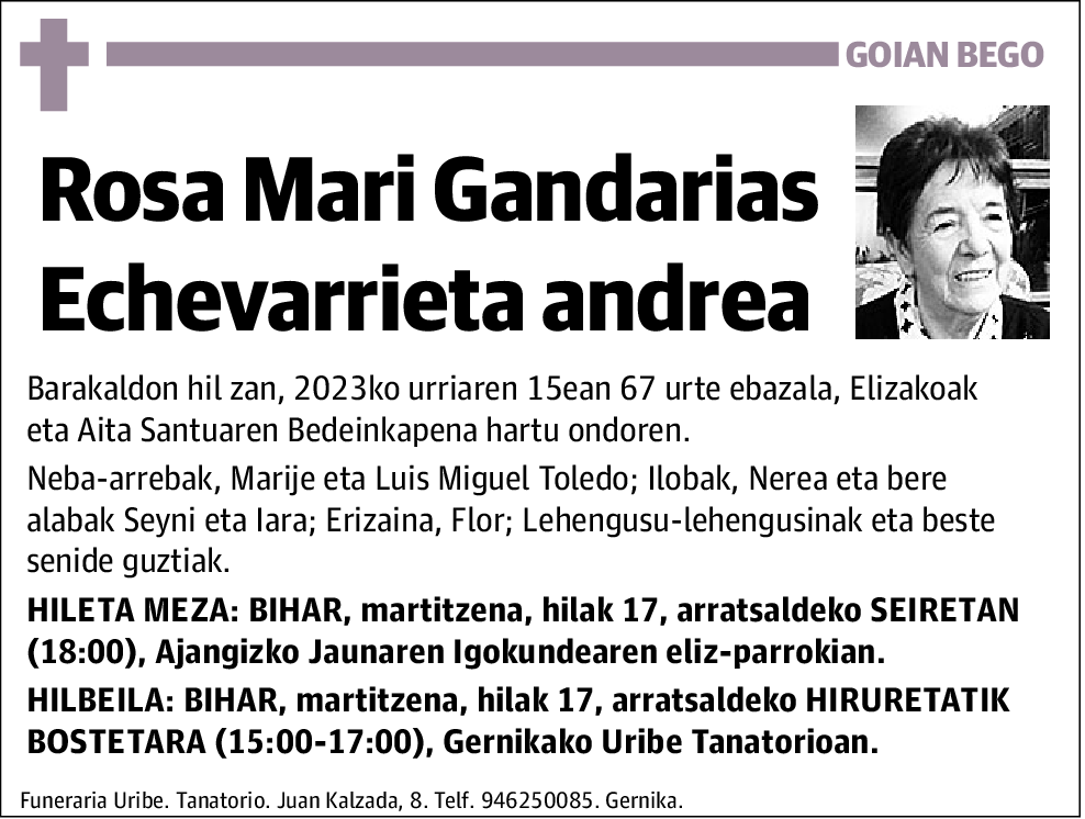 Rosa Mari Gandarias Echevarrieta