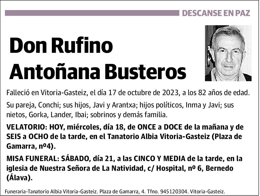 Rufino Antoñana Busteros