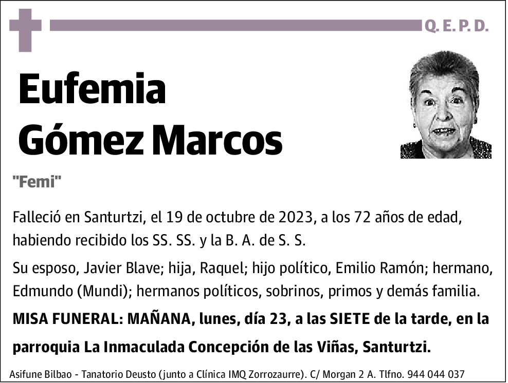 Eufemia Gómez Marcos