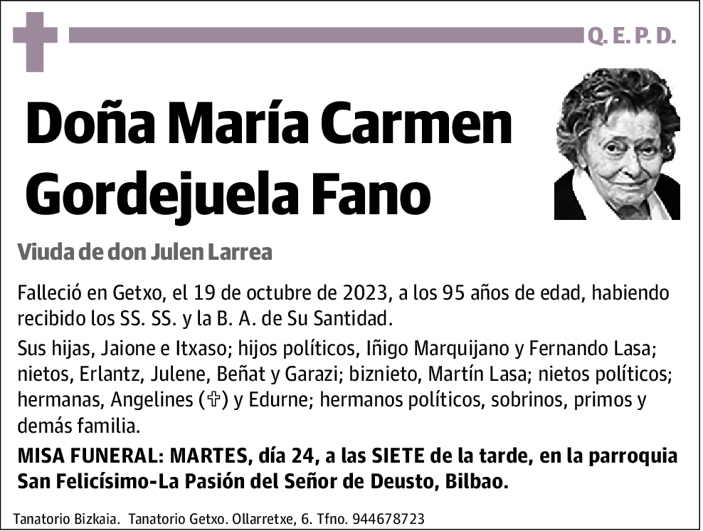 María Carmen Gordejuela Fano