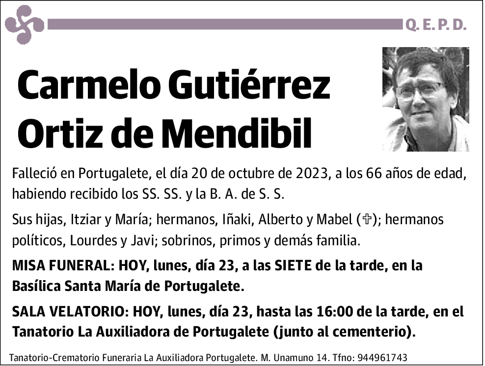 Carmelo María Gutiérrez Ortiz de Mendibil