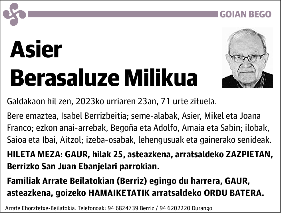 Asier Berasaluze Milikua