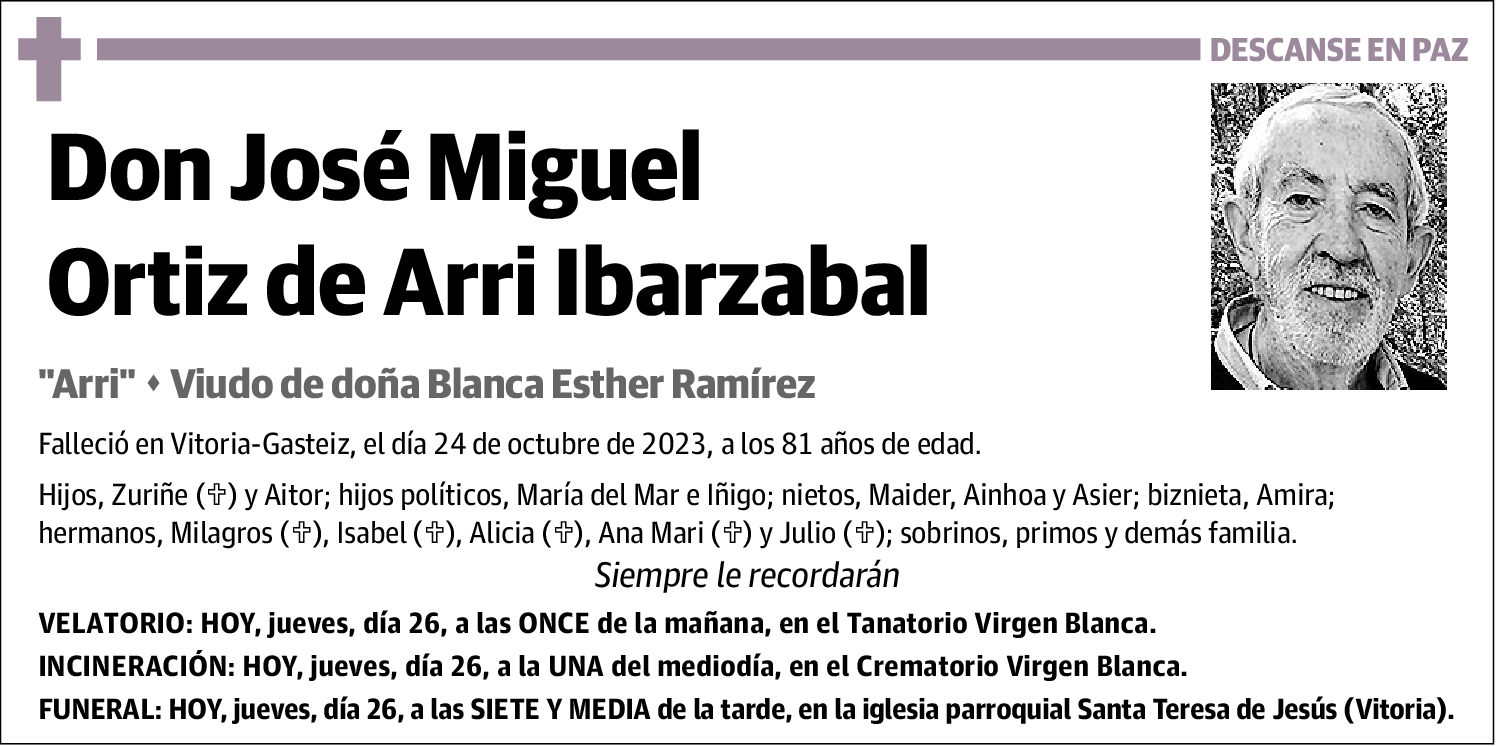 José Miguel Ortiz de Arri Ibarzabal