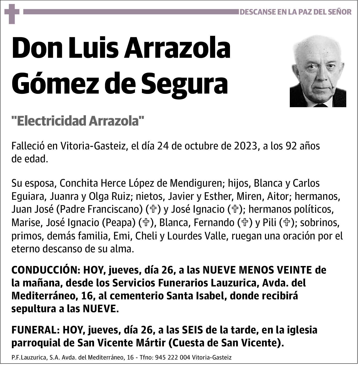 Luis Arrazola Gomez De Segura