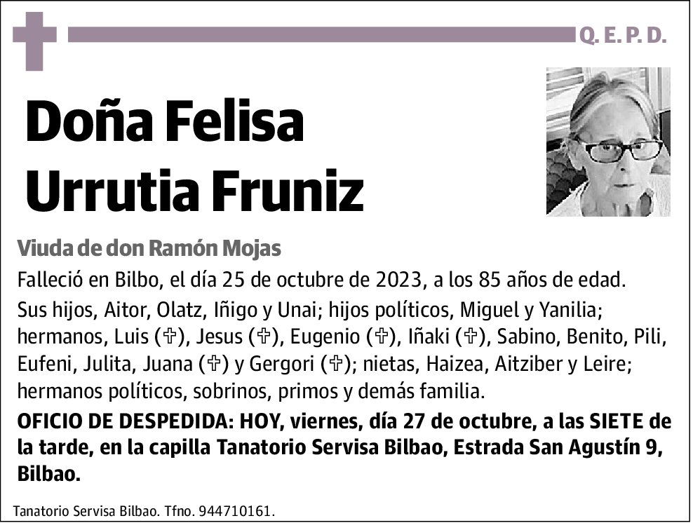 Felisa Urrutia Fruniz