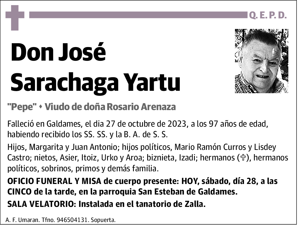 José Sarachaga Yartu