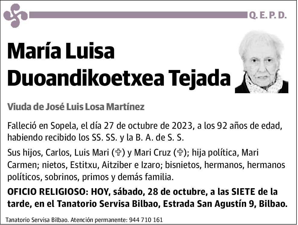 María Luisa Duoandikoetxea Tejada