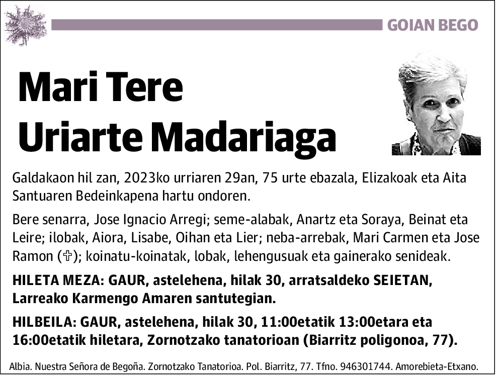 Mari Tere Uriarte Madariaga