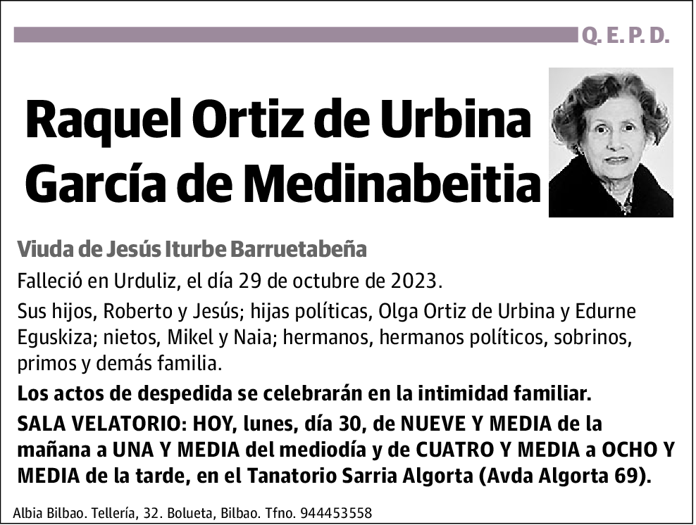 Raquel Ortiz de Urbina García de Medinabeitia