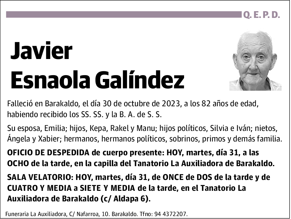 Javier Esnaola Galíndez