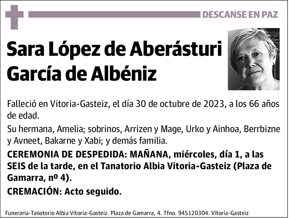 Sara López de Aberásturi García de Albéniz
