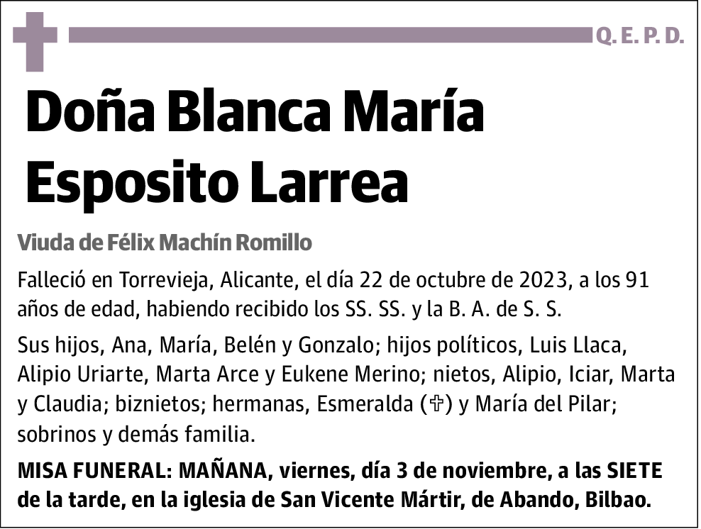 Blanca María Esposito Larrea