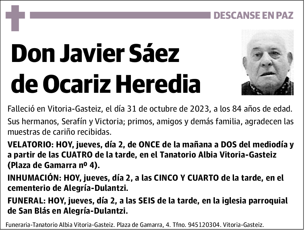 Javier Sáez de Ocariz Heredia