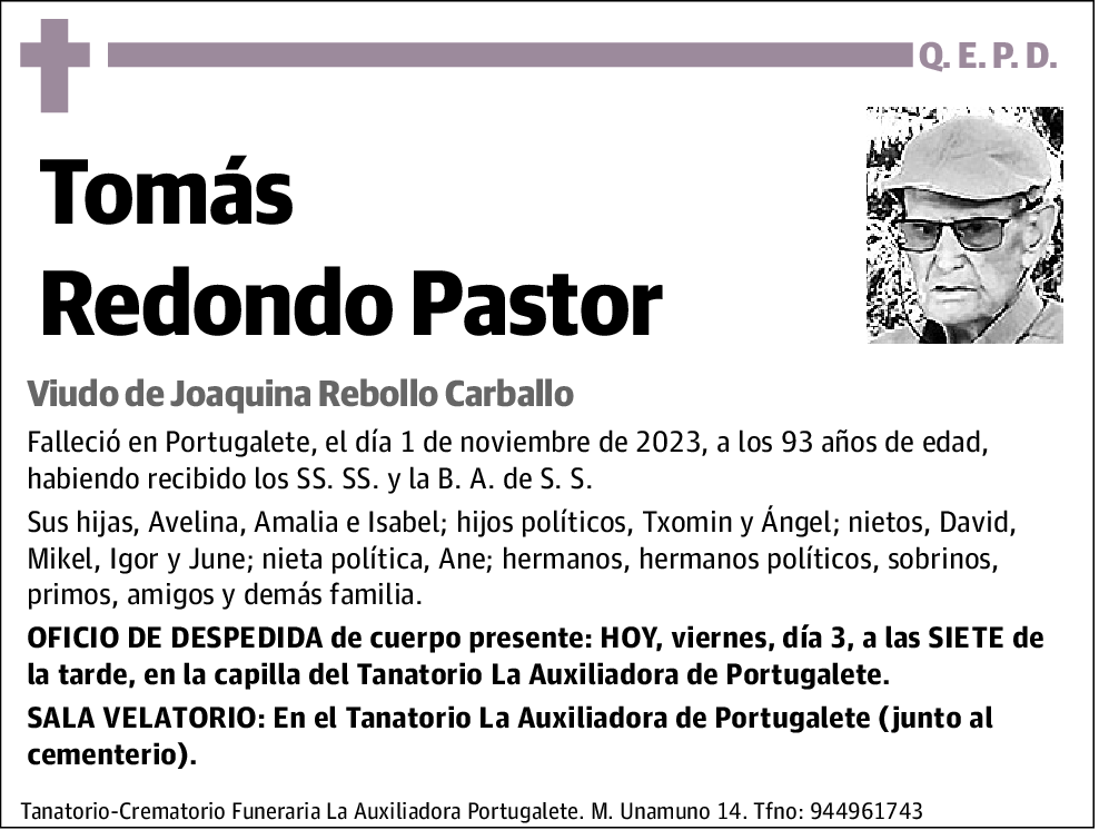 REDONDO PASTOR,TOMÁS