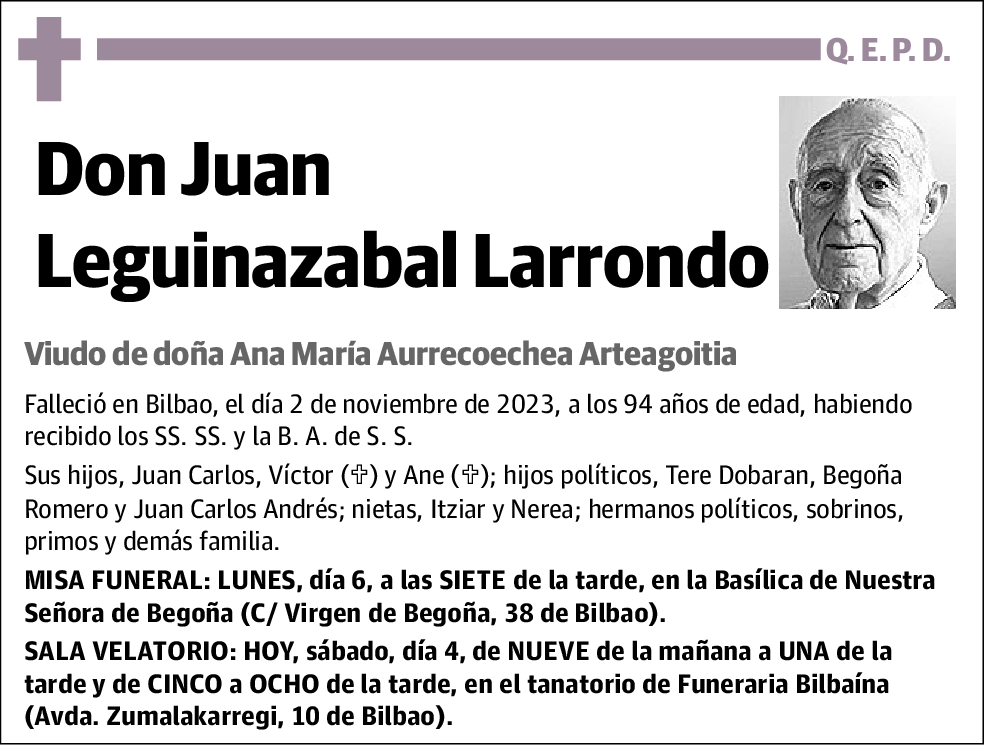 Juan Leguinazabal Larrondo