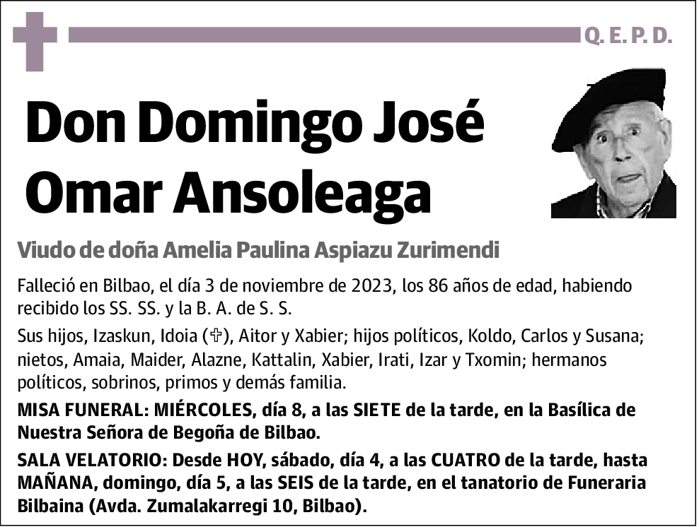 Domingo José Omar Ansoleaga